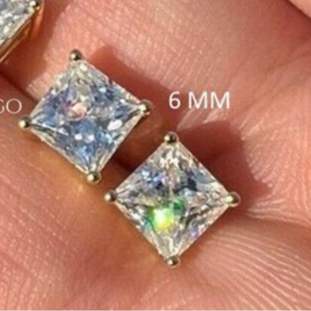 Gold and Silver Stud Earrings
